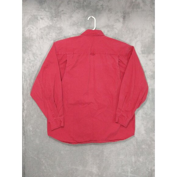 Vintage REI Shirt Mens Large Red Canvas Button Up Long Sleeve Heavyweight - Picture 2 of 8